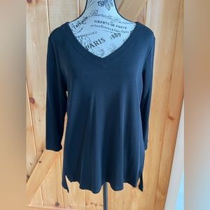 J.Jill 3/4 Sleeve V- Neck Tee- MP